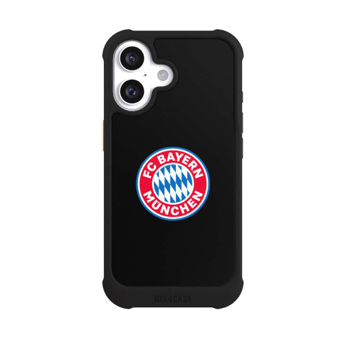 Apple iPhone 16 NIVOmax FCB Logo auf Schwarz
