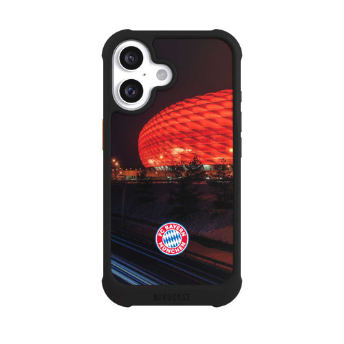 Apple iPhone 16 NIVOmax Allianz Arena bei Nacht FCB