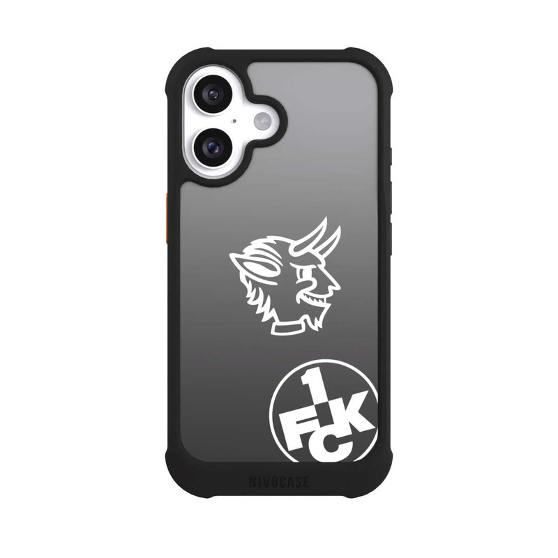 iPhone 16 NIVOmax Teufelskopf FCK auf Schwarz
