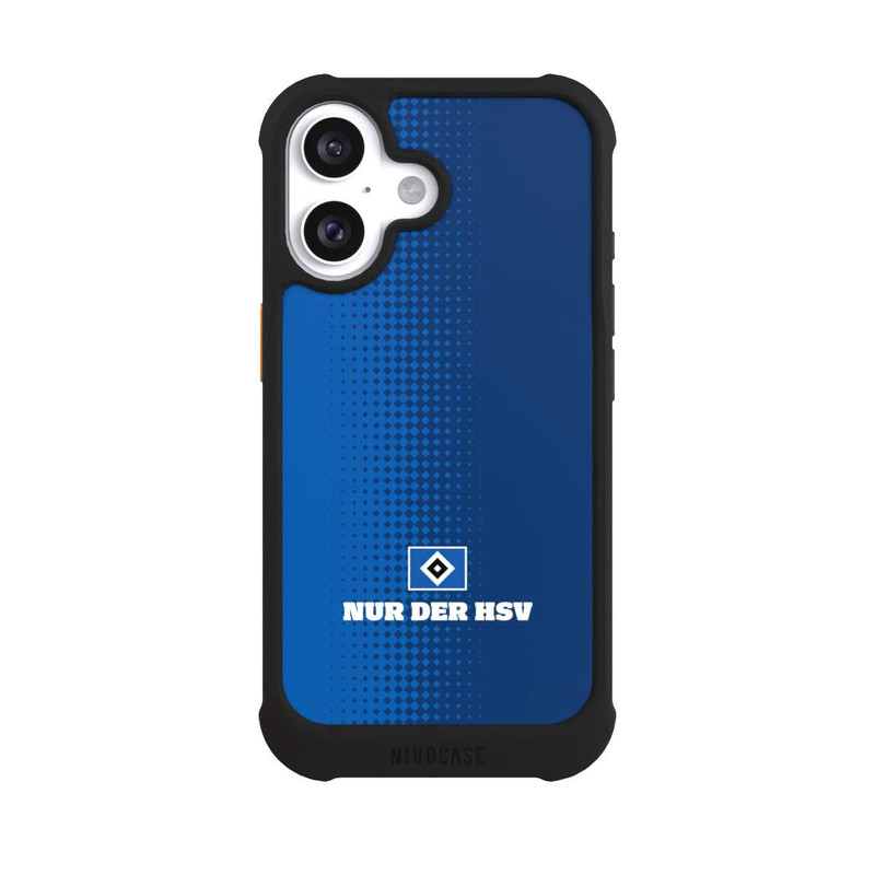 iPhone 16 NIVOmax Nur der HSV - Rautenraster Blau