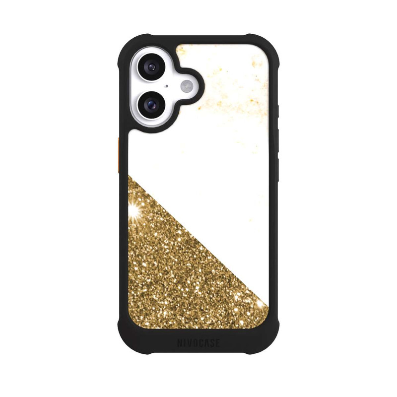 iPhone 16 NIVOmax Gold Look Marble Collage