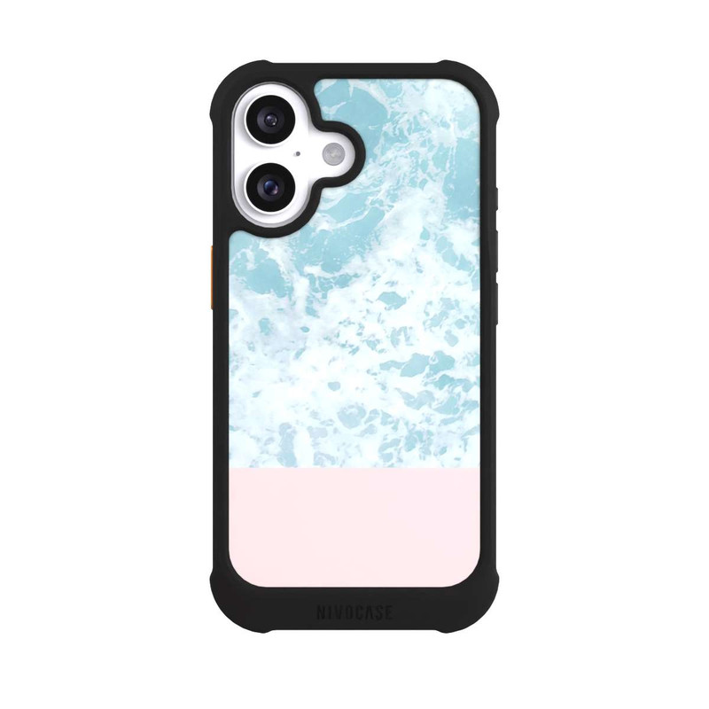 iPhone 16 NIVOmax Rosa am Meer