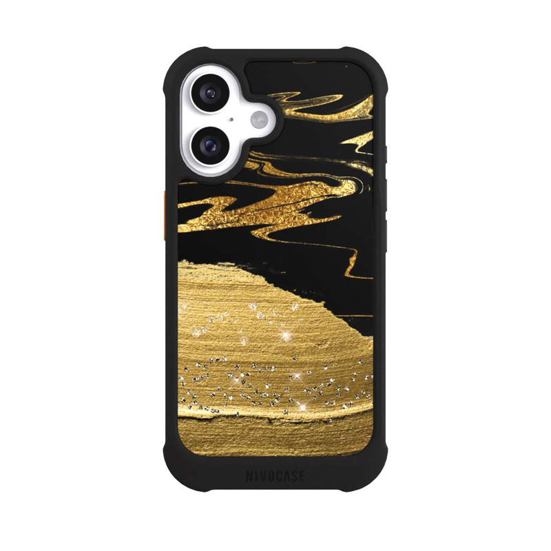 iPhone 16 NIVOmax Marmoradern im Goldlook