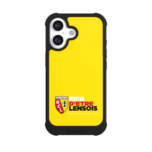 Apple iPhone 16 NIVOmax Fond Logo RCL Jaune