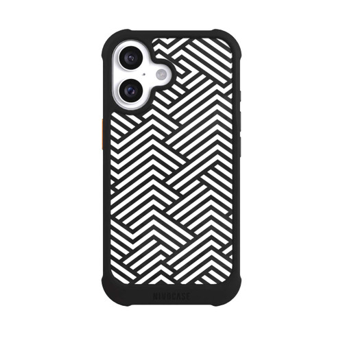 Apple iPhone 16 NIVOmax Schwarz und Weiß ZigZag