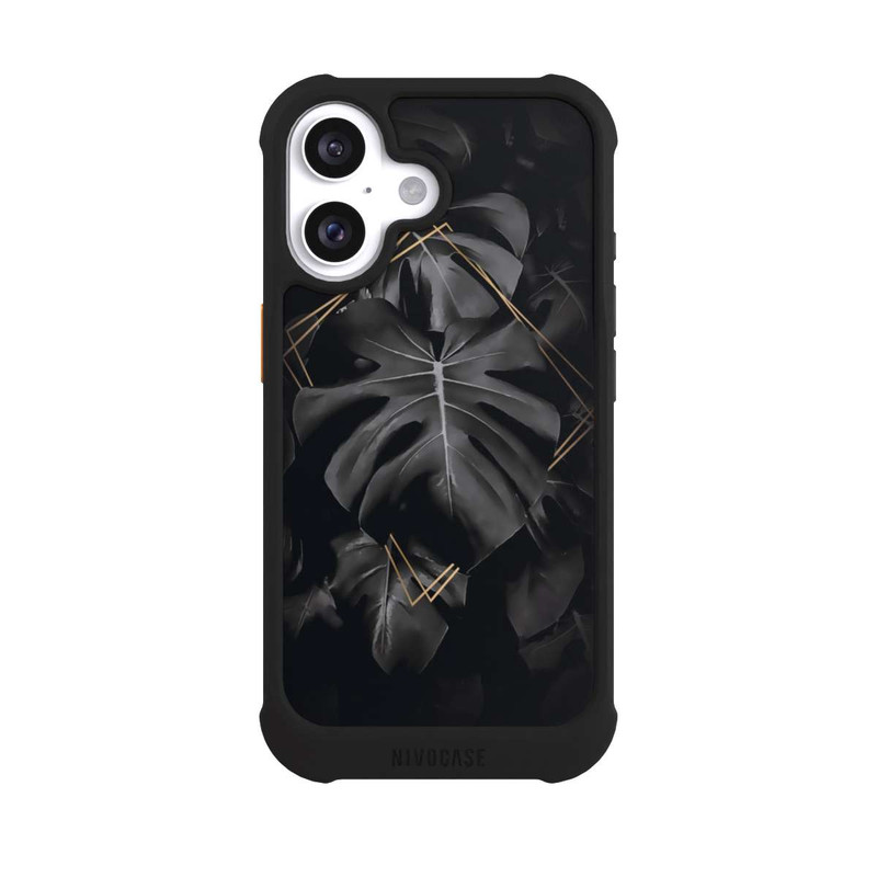 iPhone 16 NIVOmax Schwarze Blätter