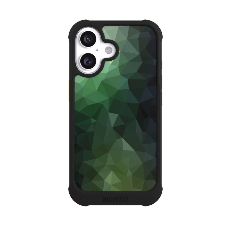 iPhone 16 NIVOmax Polygonal Mosaic Green