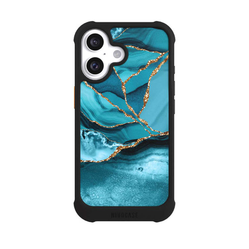 Apple iPhone 16 NIVOmax Eisblaue Marmor Landschaft
