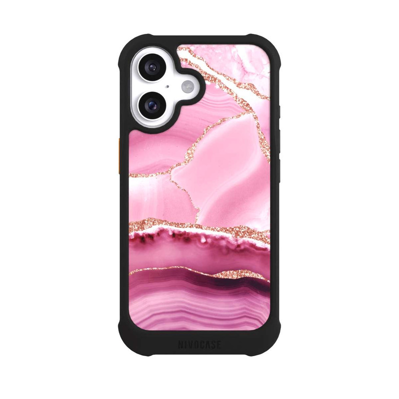 iPhone 16 NIVOmax Marbre Sirène Rose