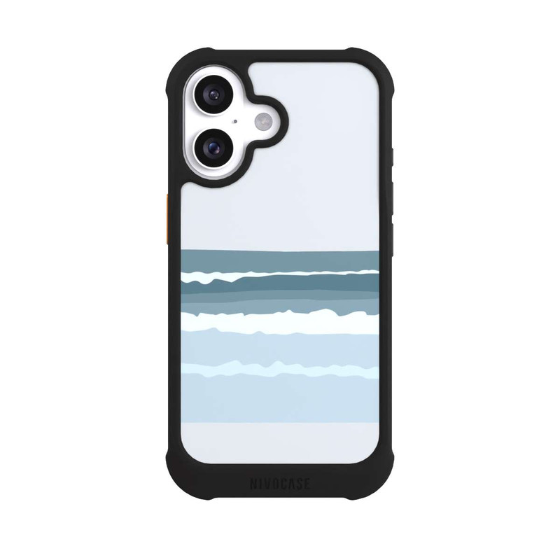 iPhone 16 NIVOmax Abstrakte blaue Wellen