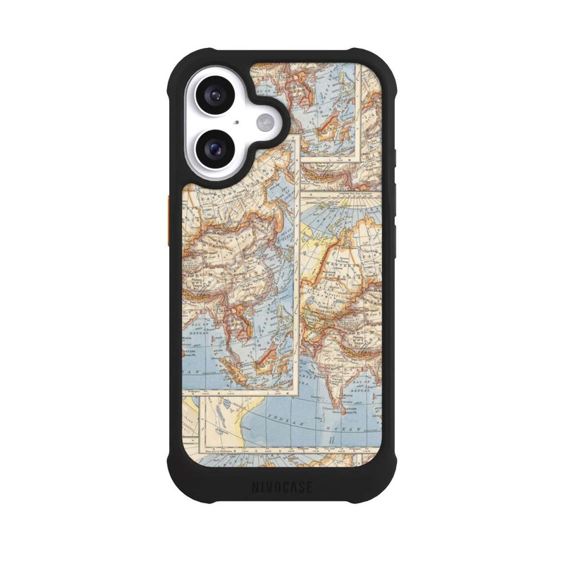 iPhone 16 NIVOmax Weltkarte Vintage