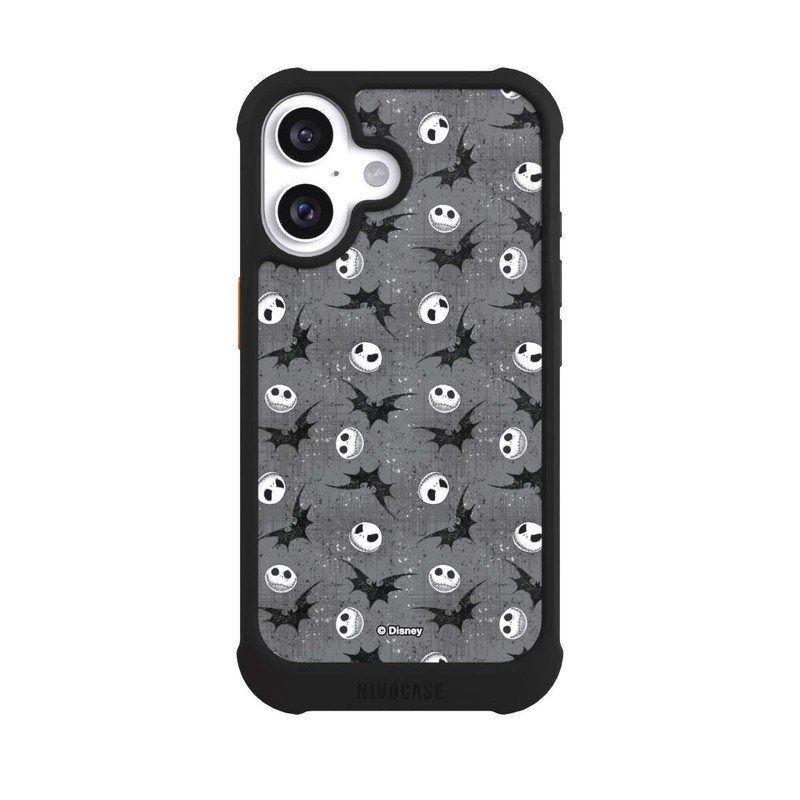 iPhone 16 NIVOmax Jack Grey Pattern Tim Burtons Nightmare before Christmas