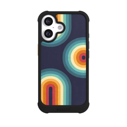 Apple iPhone 16 NIVOmax Double Rainbow on Blue
