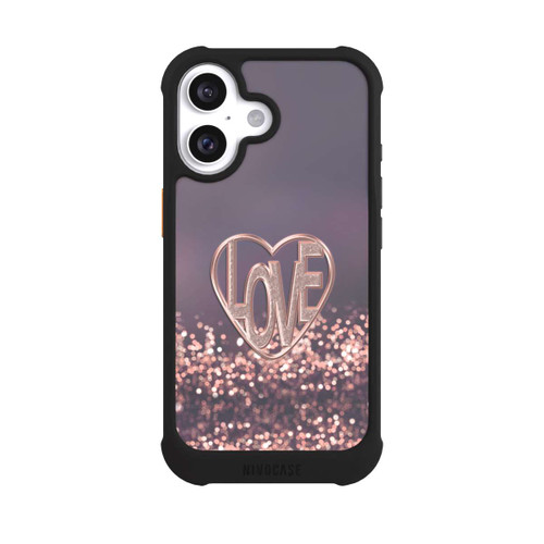 Apple iPhone 16 NIVOmax Love Glitter Pink