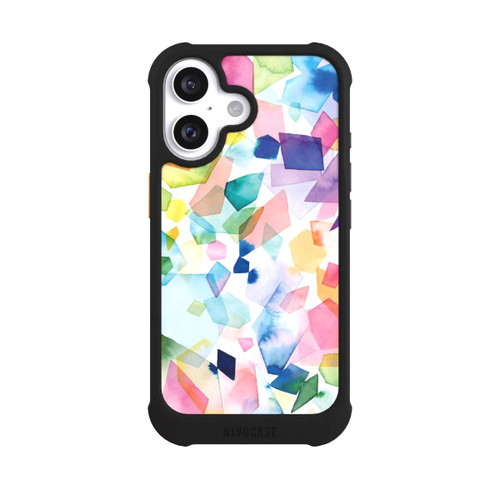 Apple iPhone 16 NIVOmax Colorful Watercolor Gems Diamonds