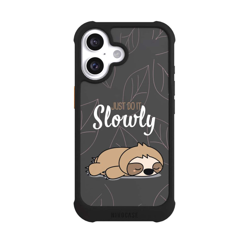 iPhone 16 NIVOmax Just Do It Slowly Sloth Grey