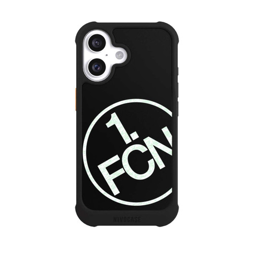 NIVOmax FCN Logo in Weiß Texture Hintergrund Schwarz