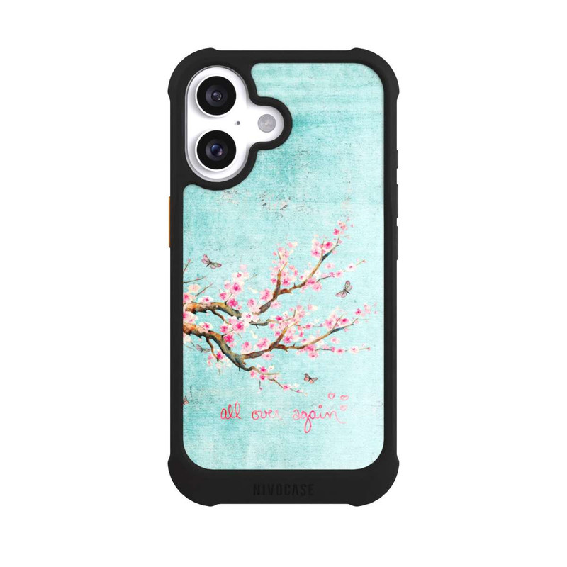 iPhone 16 NIVOmax Kirschblütenbaummuster Blau