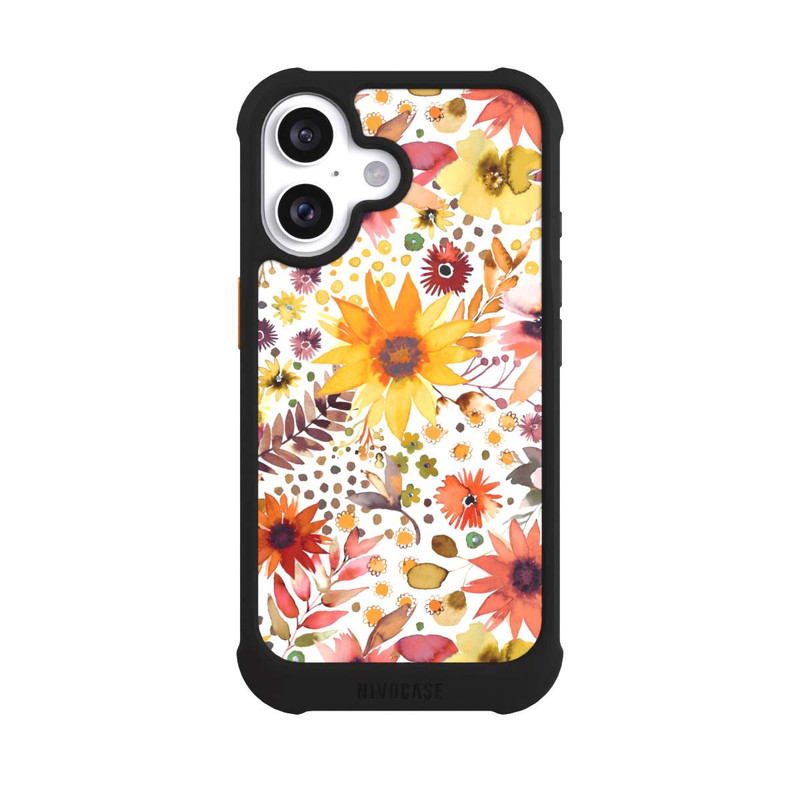 iPhone 16 NIVOmax Fleurs d'aquarelle florale