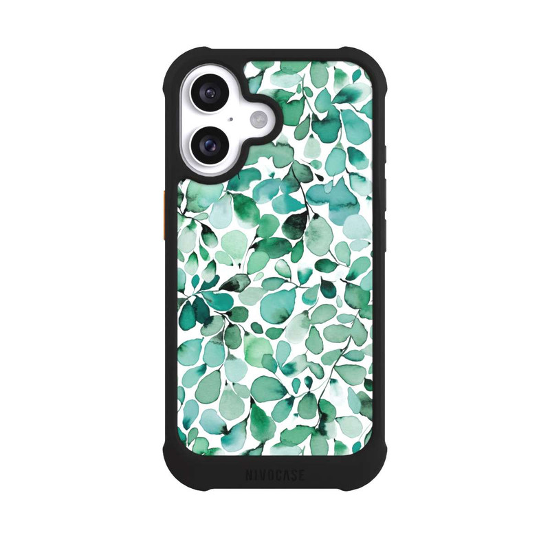 iPhone 16 NIVOmax Aquarellmuster Blätter