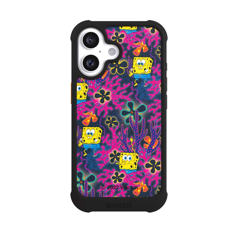 iPhone 16 NIVOmax Spongebob - Coral Muster