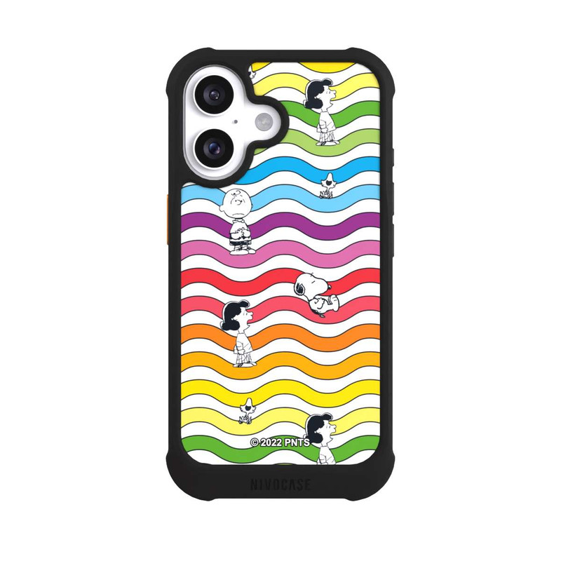 iPhone 16 NIVOmax Snoopy Pattern Rainbow