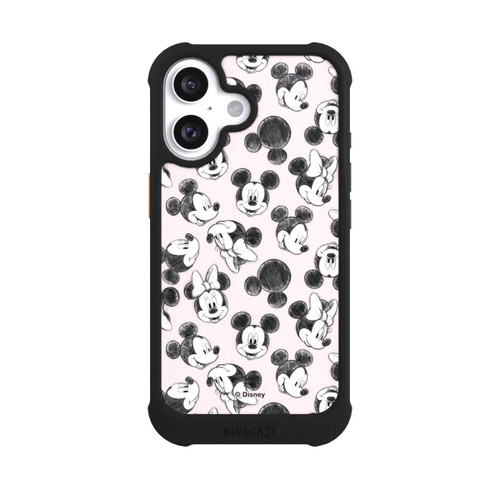 Apple iPhone 16 NIVOmax Minnie &amp; Mickey Viele Gesichter Pink