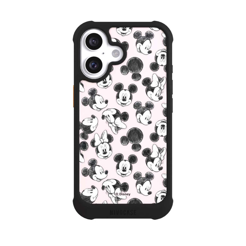 iPhone 16 NIVOmax Minnie & Mickey Viele Gesichter Pink
