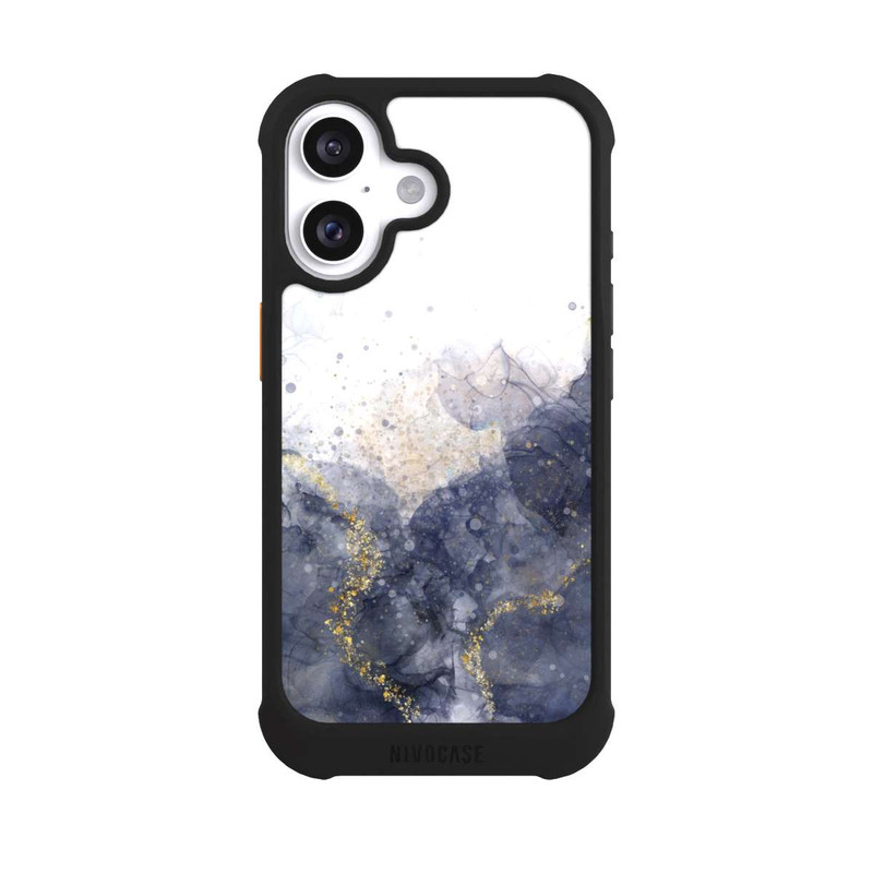 iPhone 16 NIVOmax Alcohol Ink Blue Glamour