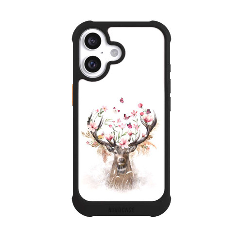 Apple iPhone 16 NIVOmax Hirsch Blumen Geweih