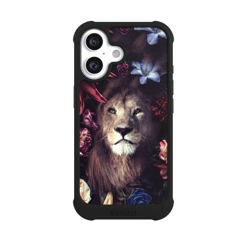 Apple iPhone 16 NIVOmax Löwe Blumenrahmen