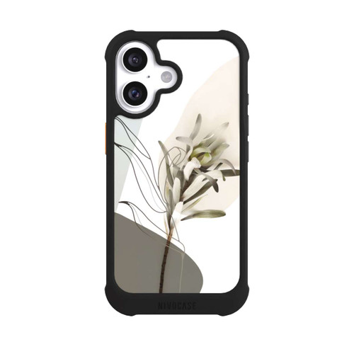 Apple iPhone 16 NIVOmax Boho Line Art Olivgrün