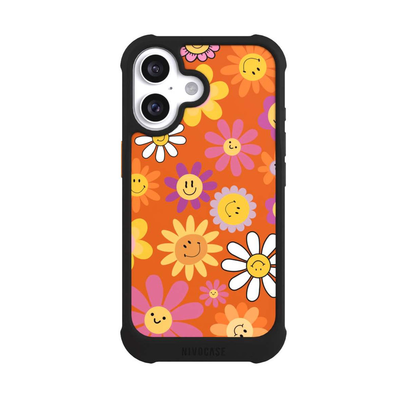 iPhone 16 NIVOmax Smiles Orange Flowers