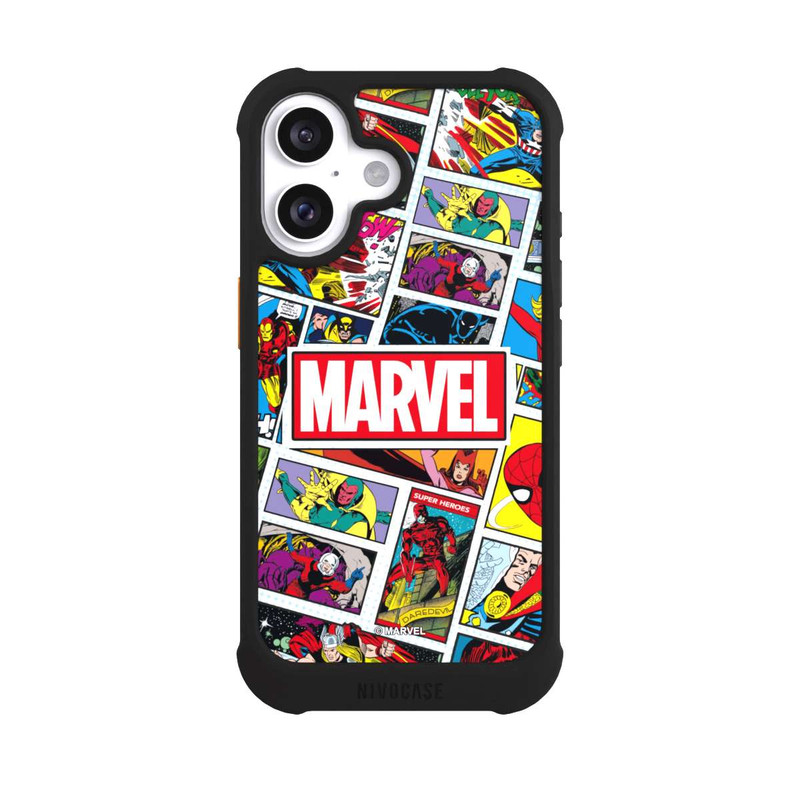 iPhone 16 NIVOmax Marvel Comic Pattern