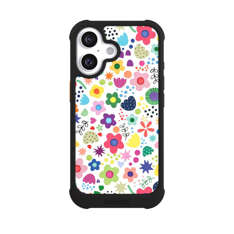 iPhone 16 NIVOmax Psychedelic Flowers Colorful
