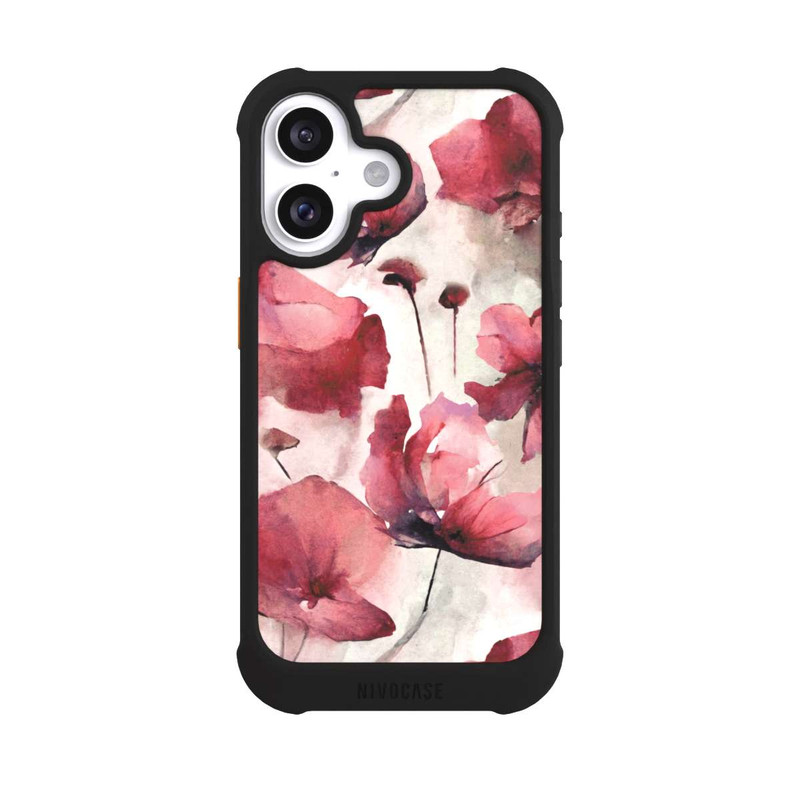 iPhone 16 NIVOmax Wilde Mohnblumen