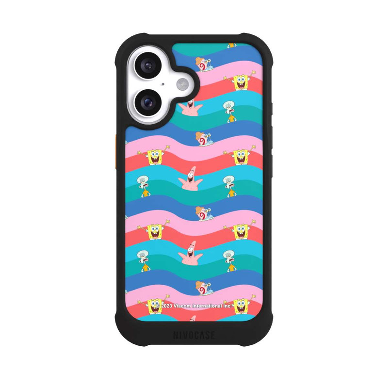 iPhone 16 NIVOmax Spongebob Freunde Bunte Wellen