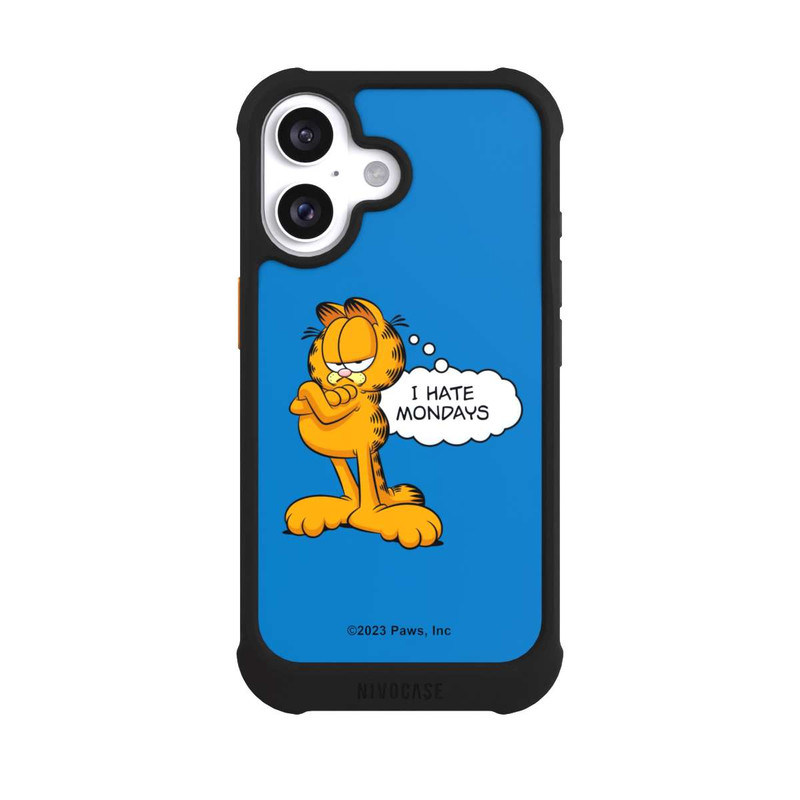 iPhone 16 NIVOmax Garfield I Hate Mondays Blau