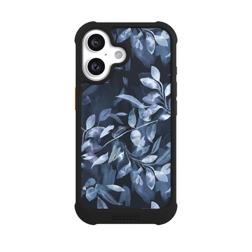 Apple iPhone 16 NIVOmax Aquarelle Feuilles Mystiques Marine