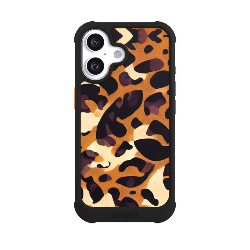 iPhone 16 NIVOmax motif lion marron clair