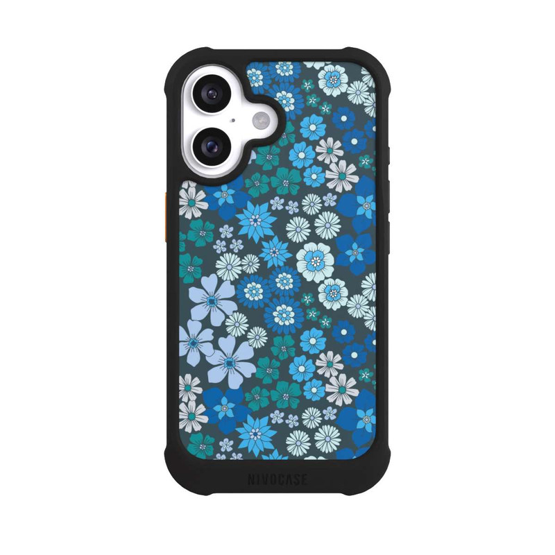 iPhone 16 NIVOmax Blaue Blumen DeinDesign