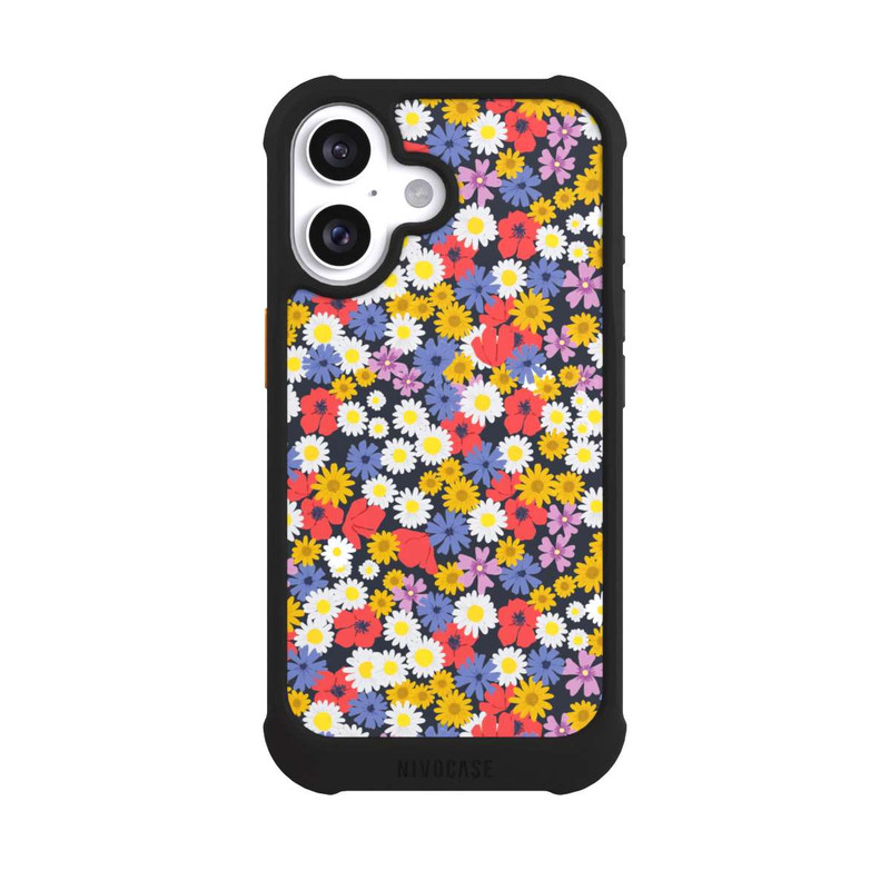 iPhone 16 NIVOmax Wildblumen-Muster