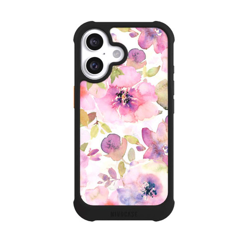 Apple iPhone 16 NIVOmax Pink Flowers Wallpaper
