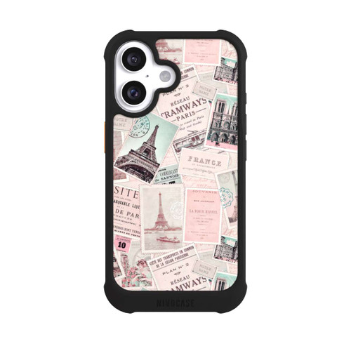 Apple iPhone 16 NIVOmax Vintage Paris Postcards Pattern