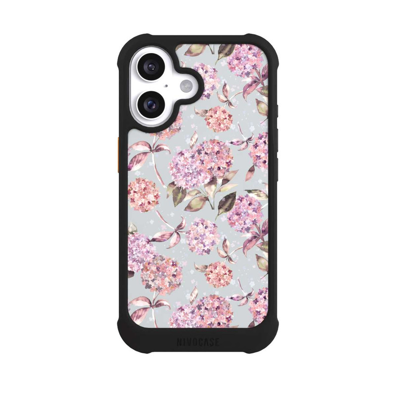 iPhone 16 NIVOmax Pastel Magic Hydrangea Floral Watercolor Pink