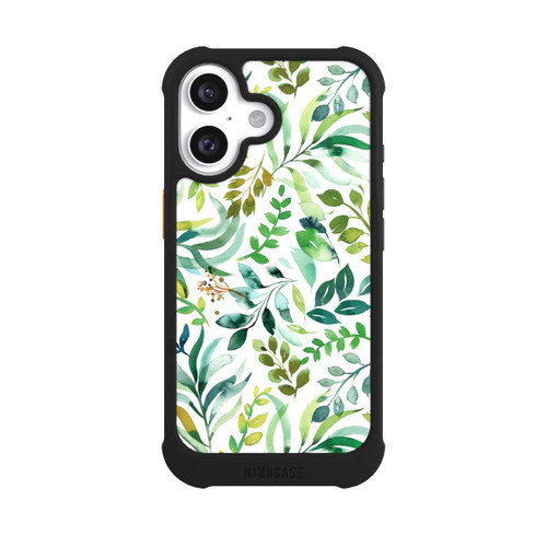 Apple iPhone 16 NIVOmax Watercolor Palms Leaves Botanical Green