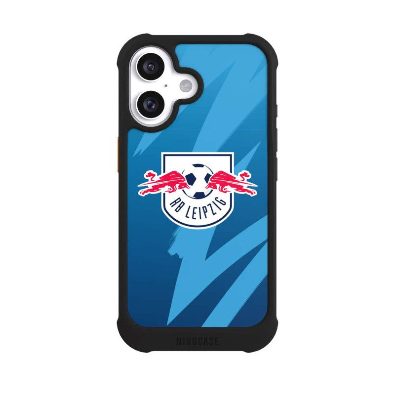 iPhone 16 NIVOmax RB Leipzig Pattern Blau
