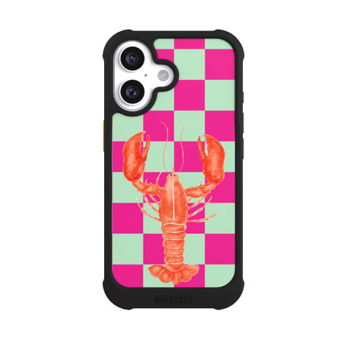 Apple iPhone 16 NIVOmax Pink Checkers Lobster