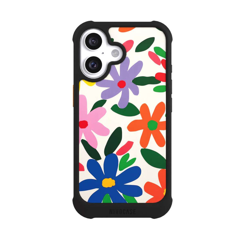 iPhone 16 NIVOmax Sommerblüten Illustration