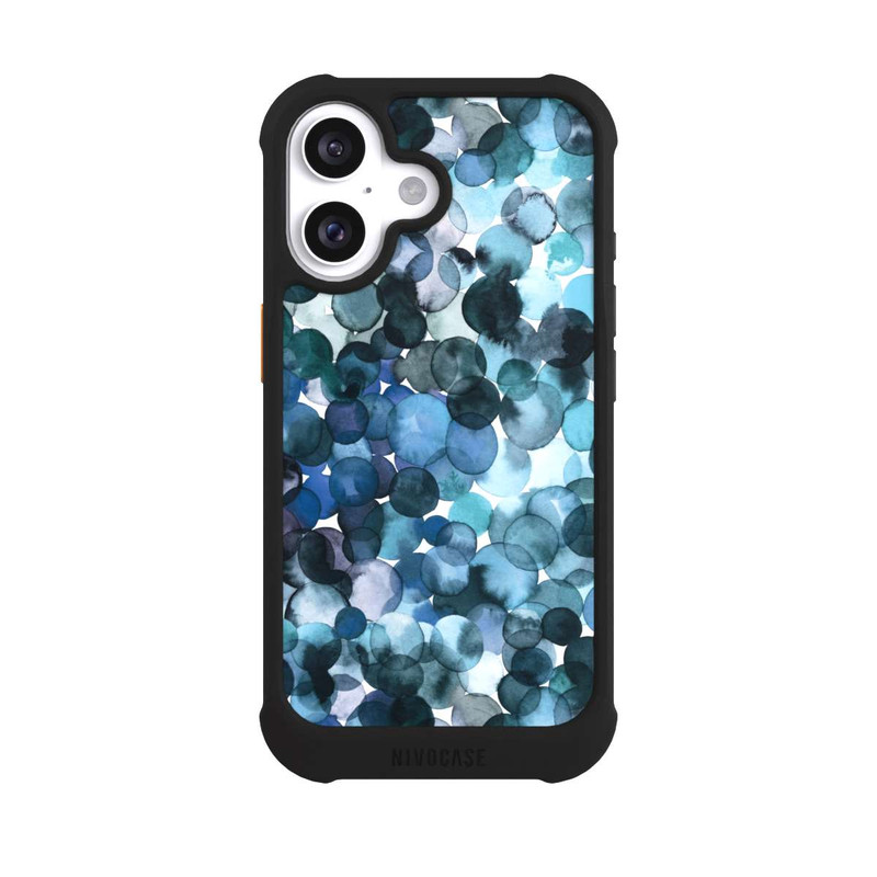 iPhone 16 NIVOmax Blätterzauber Blau
